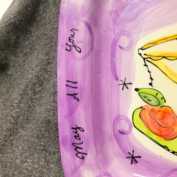 NEW Certified International Sweets Plater by Julia Junkin~Hand Painted~Cake - Picture 2 of 10